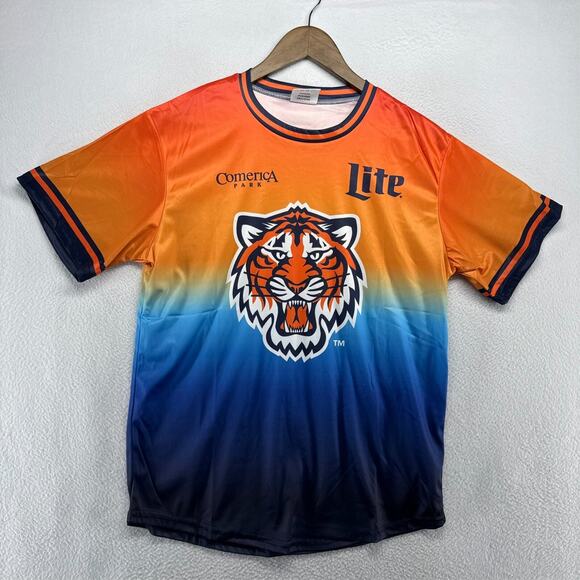 Detroit Tigers Jersey Men's Small Blue Orange Tigres FC Soccer SGA Graphic - Picture 1 of 6
